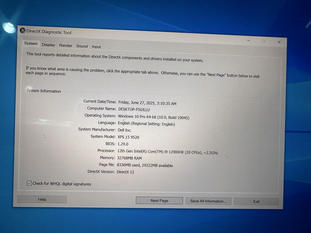 Vand Laptop Dell XPS I9 Gen 12, 32GB RAM