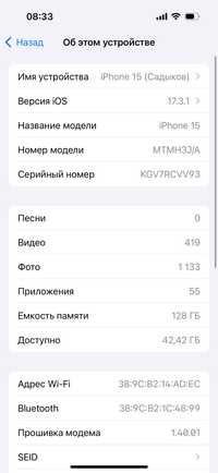 Iphone 15 128 gb