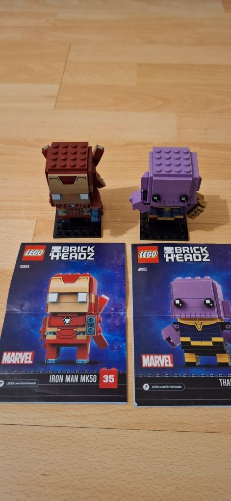 Lego brick headz Thanos si Iron man