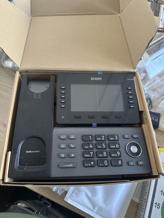 Telefon cu fir Snom D865 VoIP – PoE, WLAN, Gri/Negru
