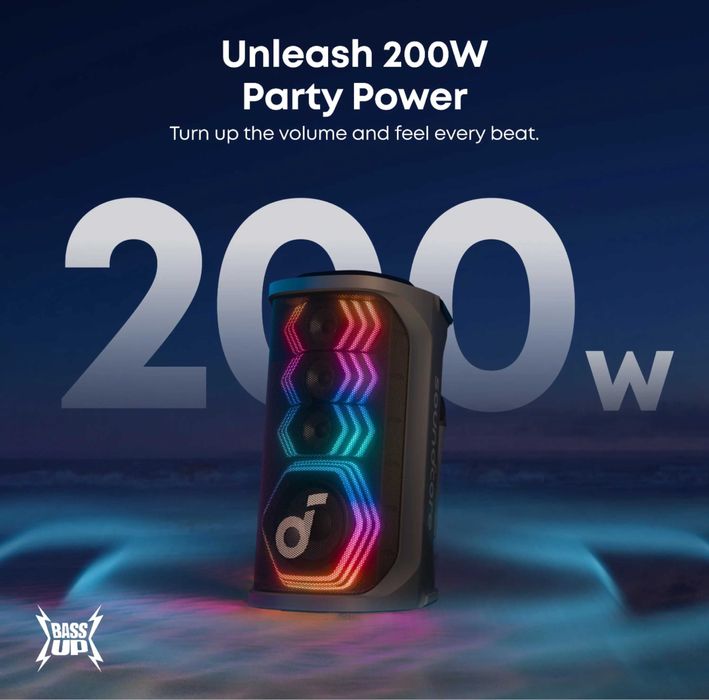 Soundcore Rave 3S 200w - мощная акустика с караоке. ДОСТАВКА ЕСТЬ!