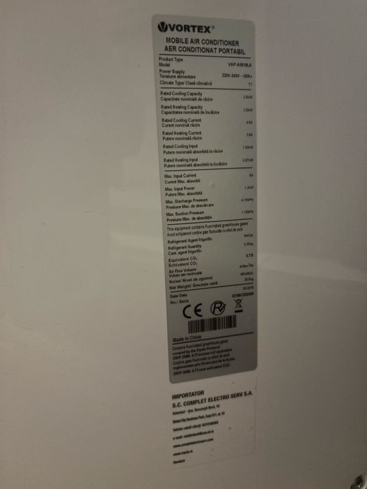 Aer conditionat portabil Vortex
