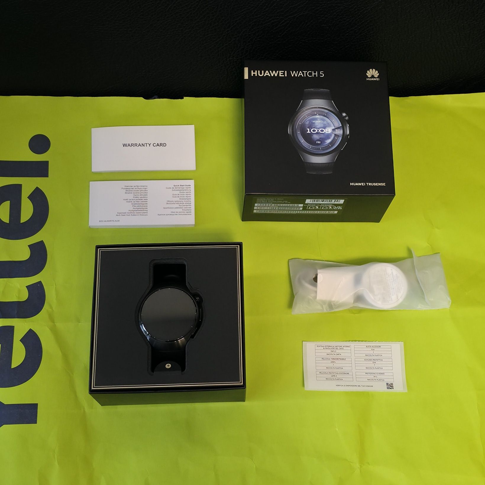 КАТО НОВ 46mm Huawei Watch 5 Гаранция от Yettel до 2027 г. Black