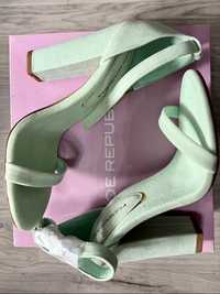 Republica shoes sandale verde menta 37 pantofi cu toc bareta