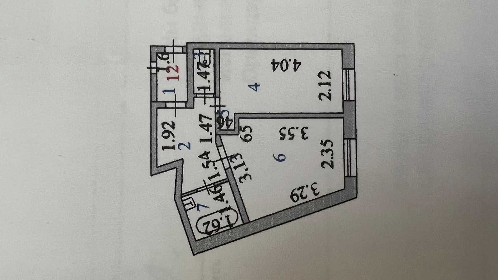 Продам 1 ком.кв.  Цена 12.5 млн.