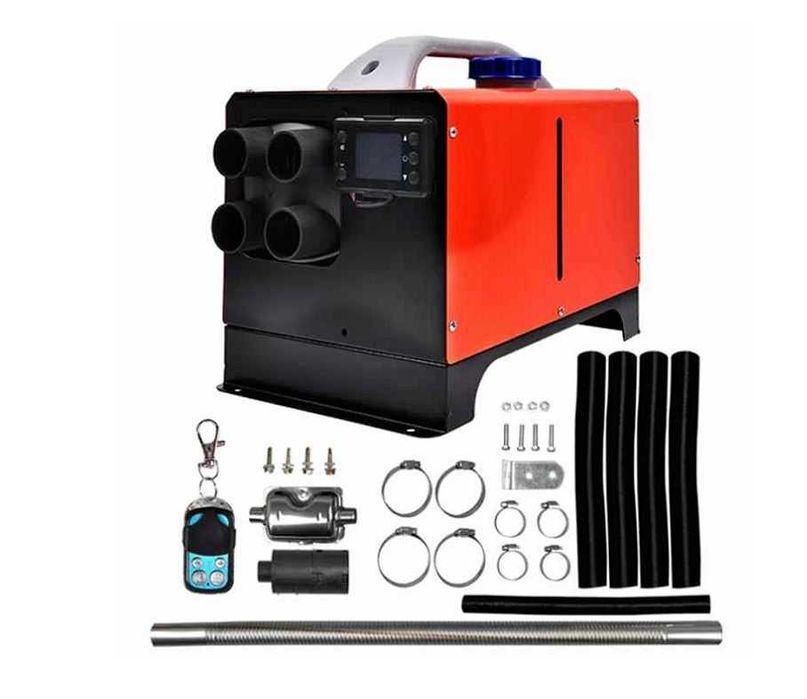 Дизелова суха печка с куфар и алуминиево ядро, 12V/24V 8KW