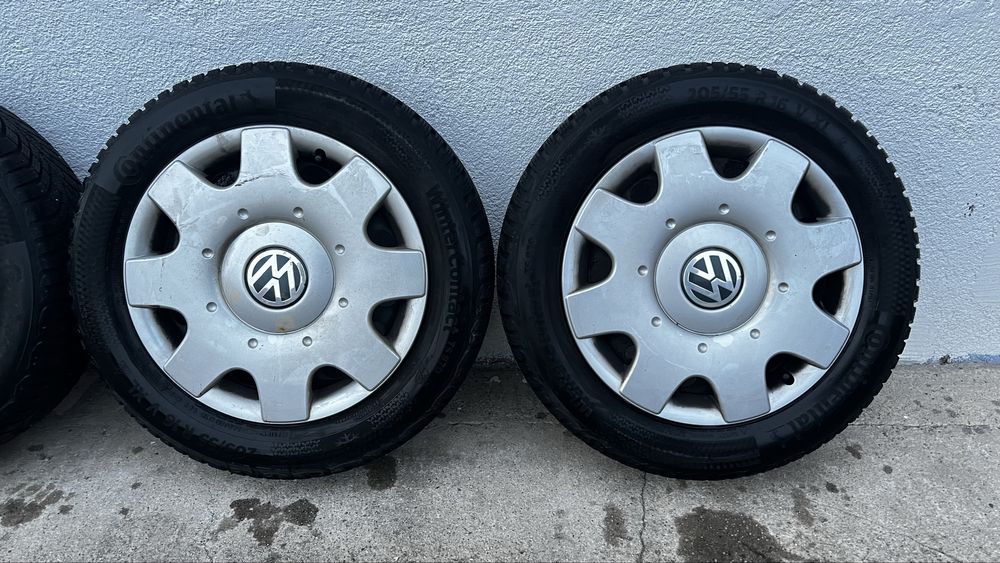 Jante otel 5x112 R16 cu anvelope iarna 205/55 R16