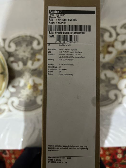 Ноутбук Acer aspire 7