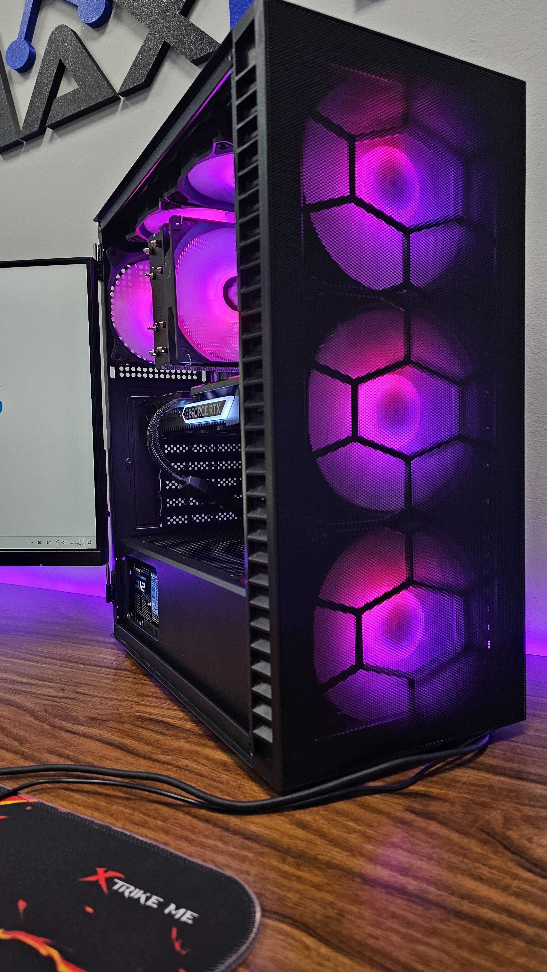 Чисто нов! RTX4060TI, Ryzen 5 7600, 32 GB RAM DDR5 Геймърски компютър!