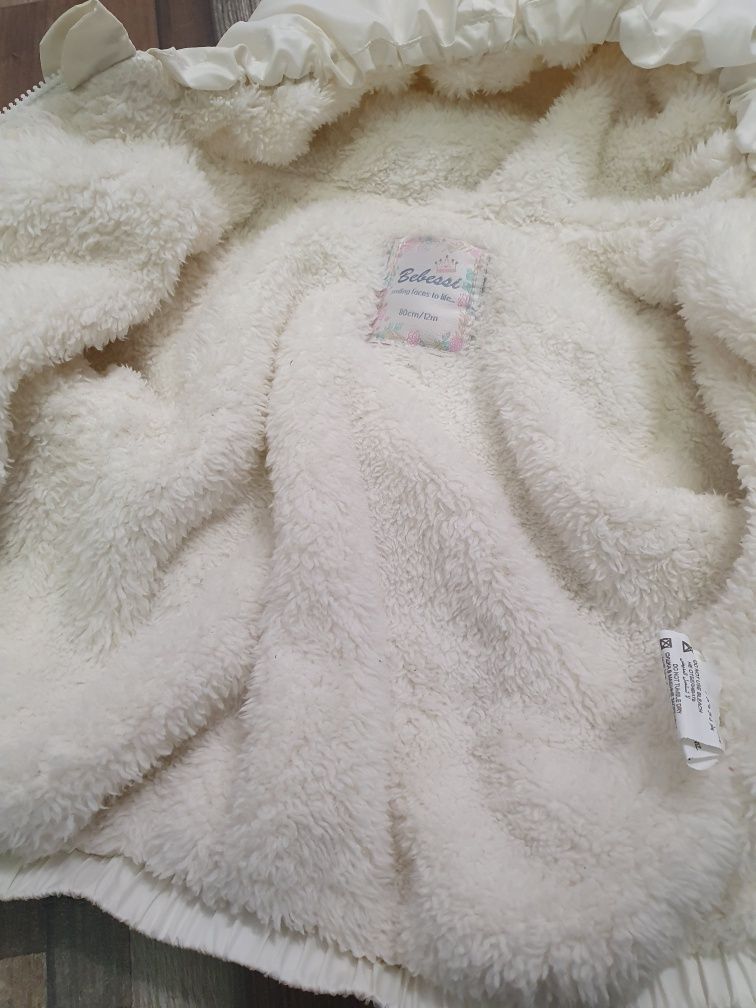 Бебешки зимен комплект яке и панталон  за момиче Bebess 80см