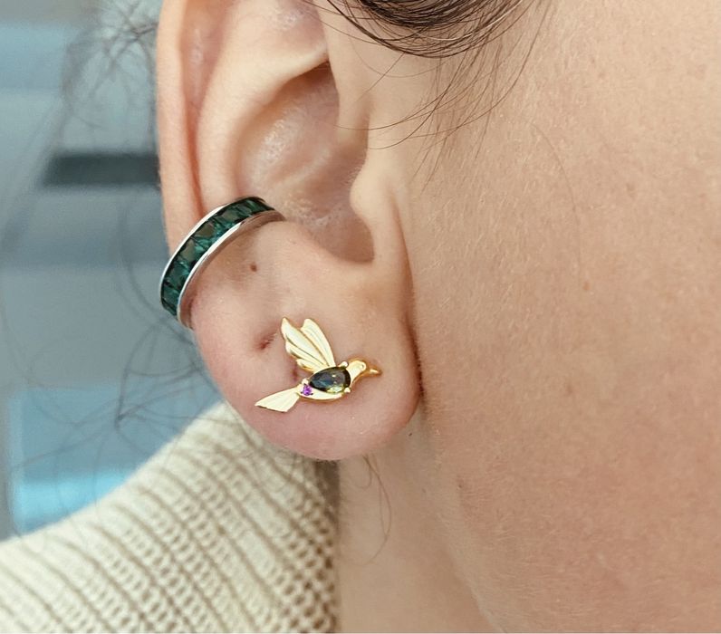 Cercei 925 argint colibri eleganti office