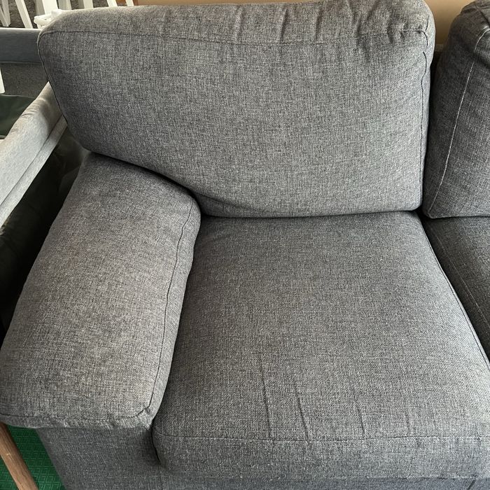 Двуместен диван от текстил-Запазен