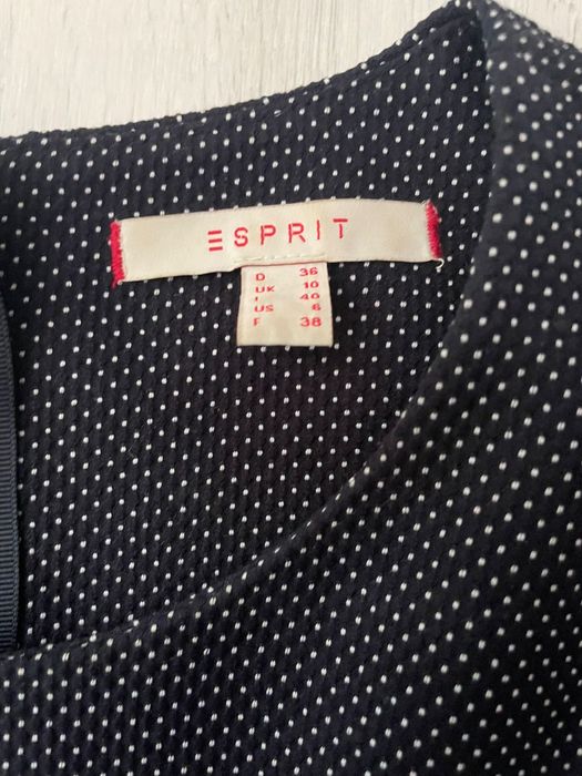 Rochie midi bleumarin cu buline