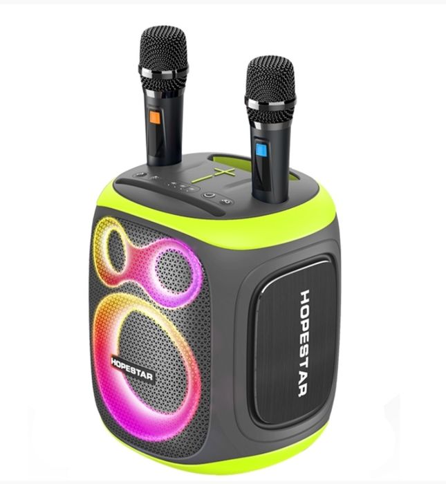 Boxă Portabilă Wireless Hopestar Party Pro + DOUĂ Microfoane CADOU