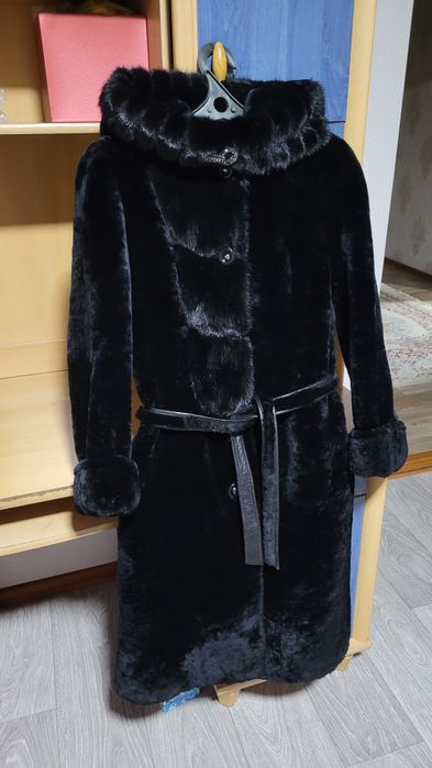 Шуба (мутон) кобинированный с норкой