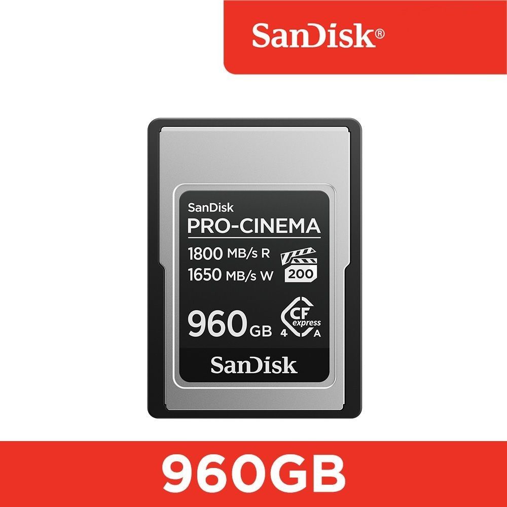 Card 960GB SanDisk PRO-Cinema CFexpress Type A. 1800MB/s. 4K/6K/8K