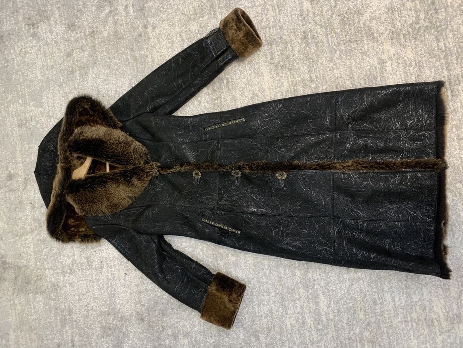 Дубленка Женская новая черная с мехом