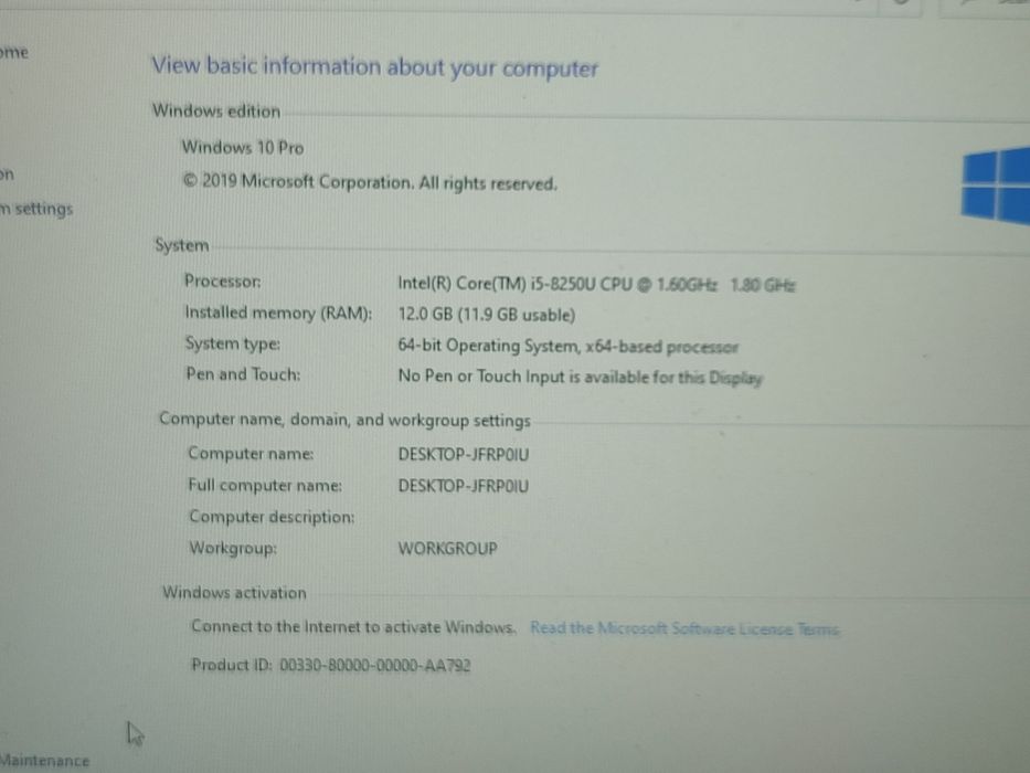 Laptop Acer Aspire A517 - i5-8250u/ 12gb ddr4/ 512gb NVME/ Baterie 5h