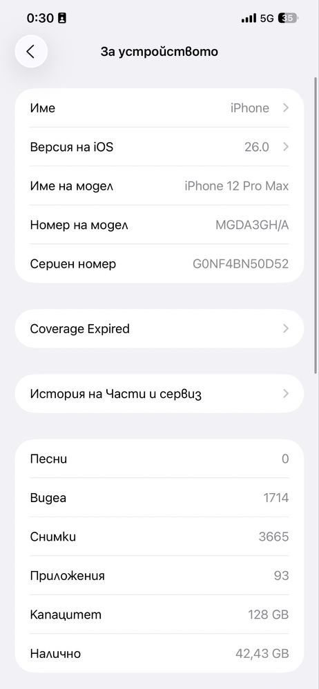iPhone 12 pro max 128gb 79%bh