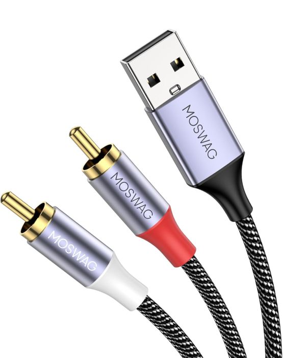 Cablu audio USB la RCA MOSWAG 1m