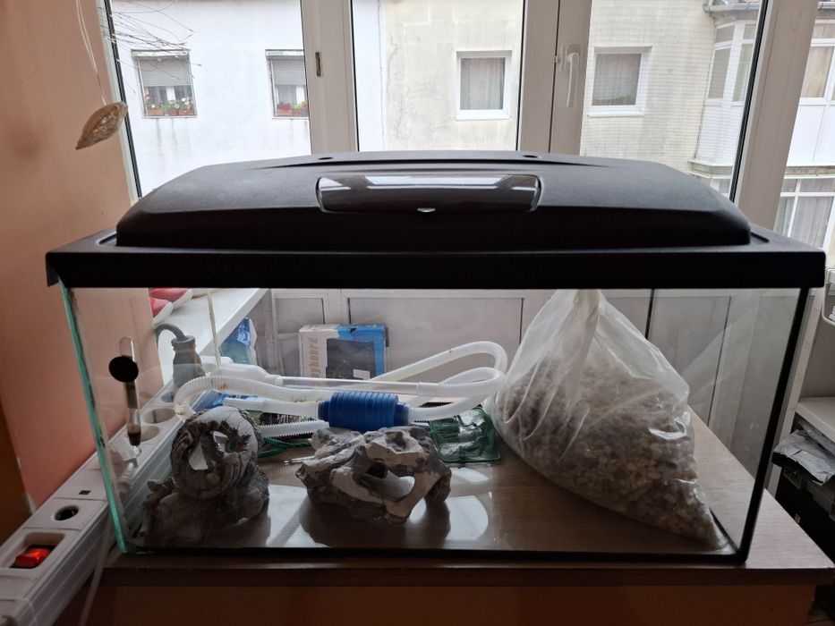 Vand acvariu 56 l cu toate cele necesare