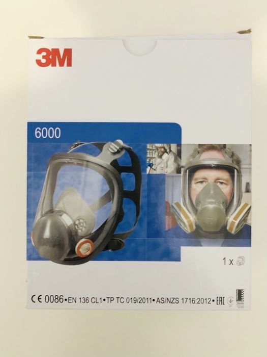 Цяла маска 3М 6000 + ПОДАРЪК филтри и капачки