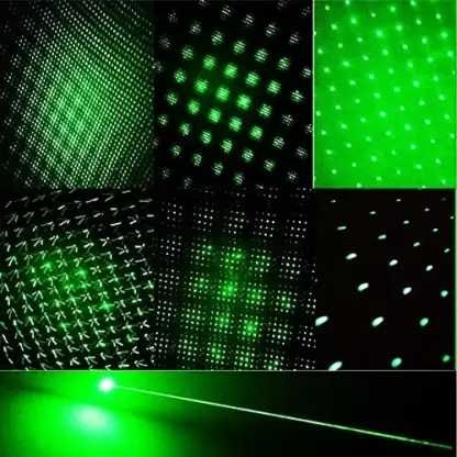 Laser Pointer Verde Tip Pix cu 12 Capete Interschimbabile