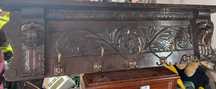 Cuier vintage din lemn masiv,97/27 cm