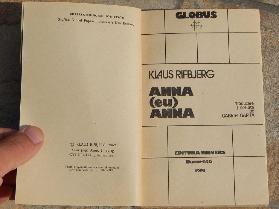 Anna (eu) Anna Klaus Rifbjerg editura Univers colectia Globus 1979