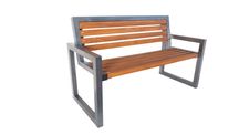 Скамейка садовая в стиле лофт с металлической окантовкой 140/60/85 см