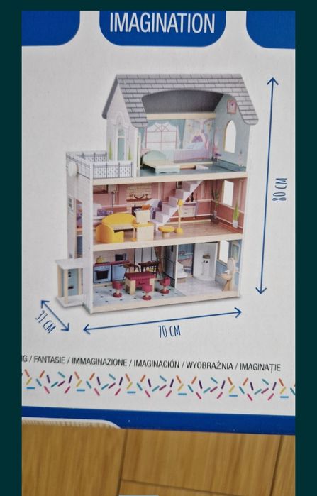 CASUTA pentru papusi din lemn, SIGILATA!