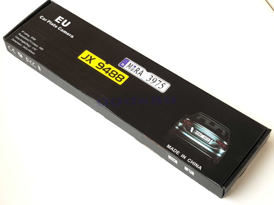 12V Стойка регистрационен номер камера задно виждане 547х140мм IP68