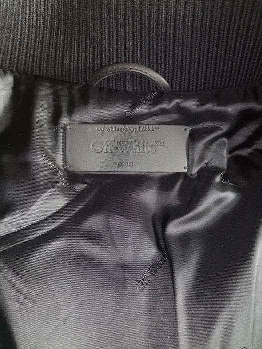 Jachetă Off-White Dices Lea originala măsură L-XL