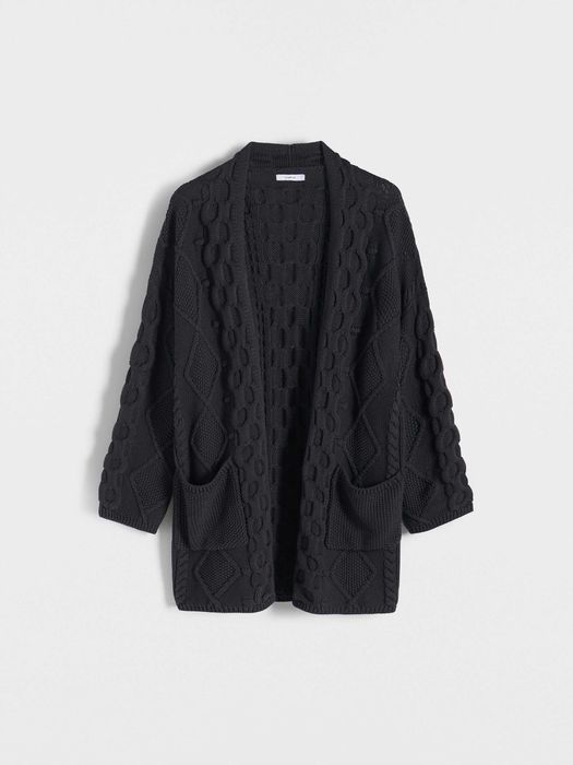 Жилетка с декоративна плетка и паднали ръкави RESERVED