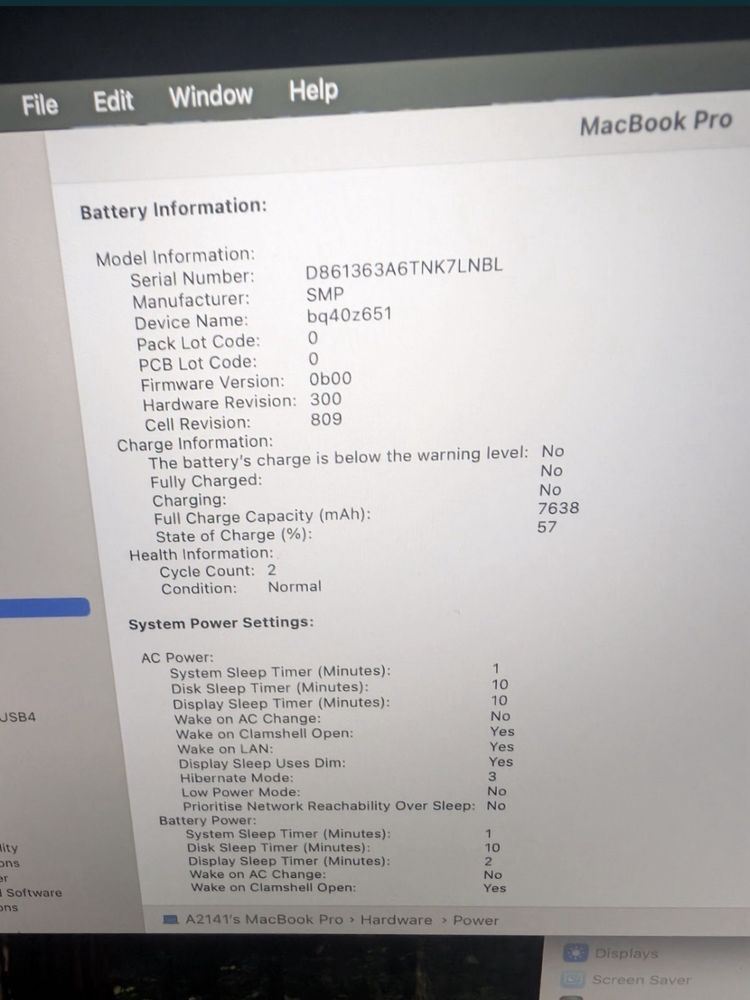 Apple MACBOOK PRO 16 2019 I7 32GB 1TB RX 5500M 8GB
