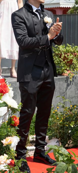 Costum   negru mat