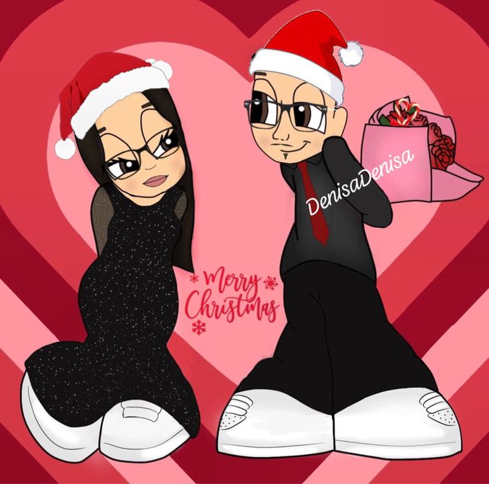 Tablou cartoon personalizat~Cadou de Craciun