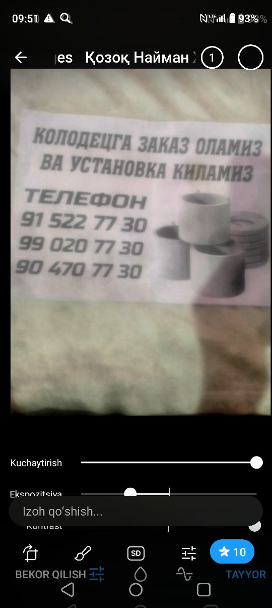 Kolsa kalodis sotiladi