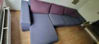 Canapea fixă din material textil utilizată in stare bună,6locuri 2200r