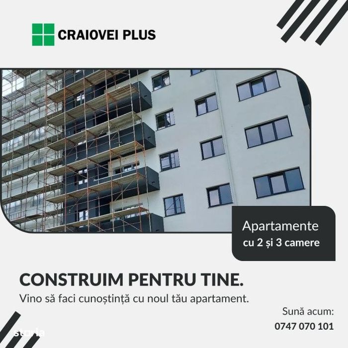 3 camere bloc nou Craiovei etaj 1