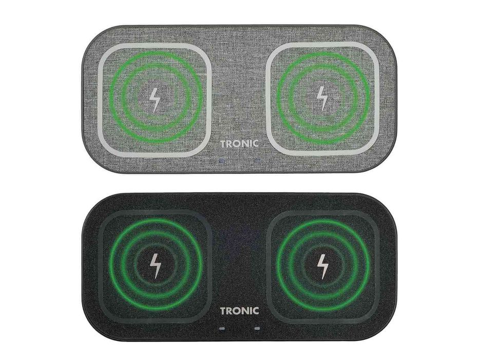 TRONIC Безжична зарядна поставка Qi Dual (черна)