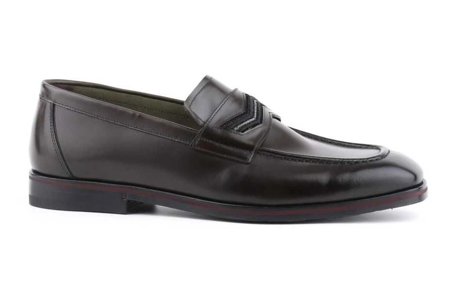 Pantofi loafers 42.5 43 de lux lucrati manual Barracuda Itali piele