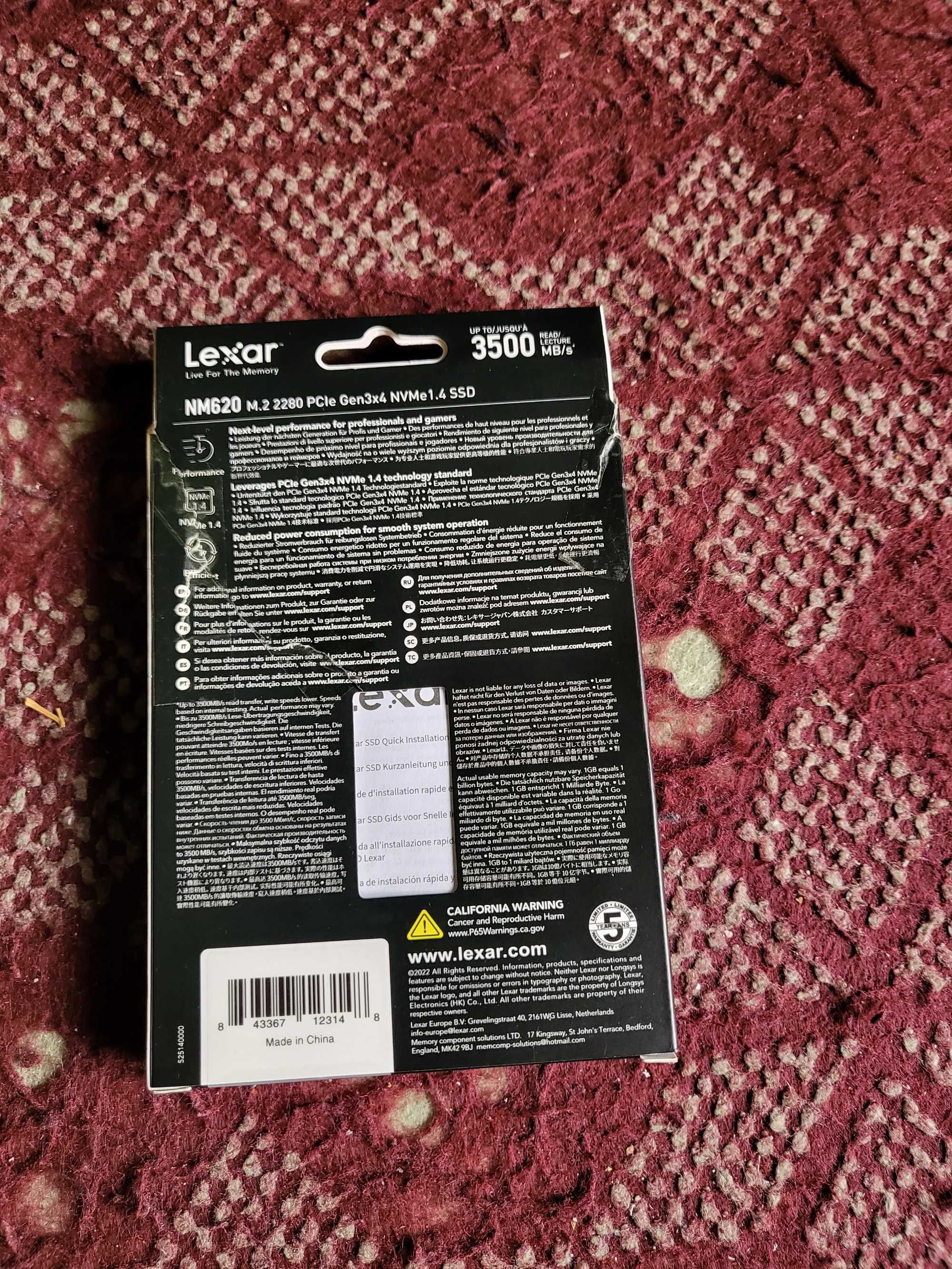 Lexar NM620 256GB SSD