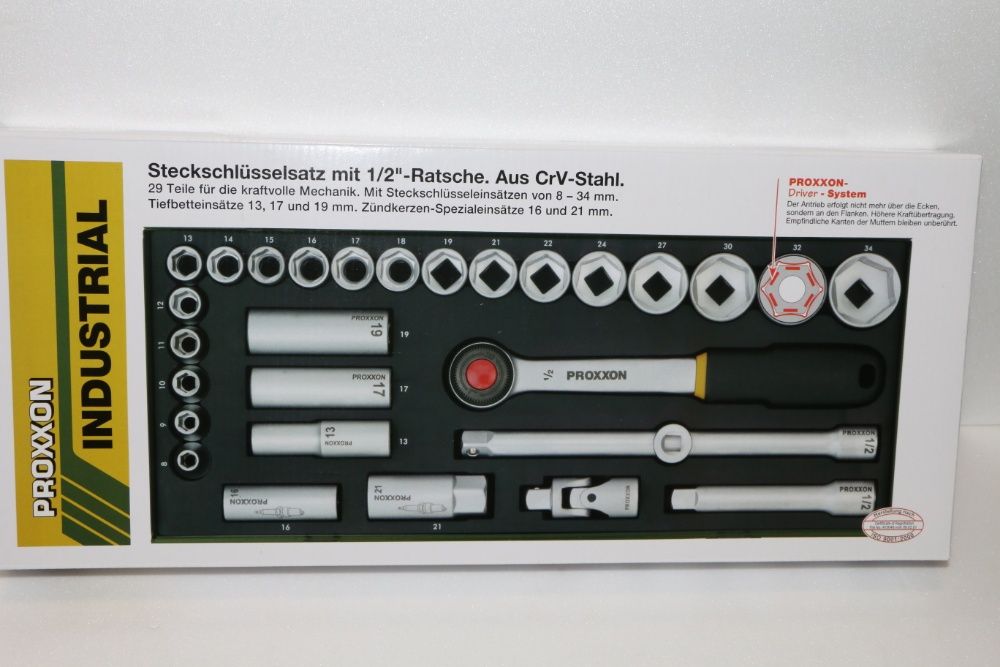 гедоре, гидория 1/2" PROXXON 29 части, ключ, Германия