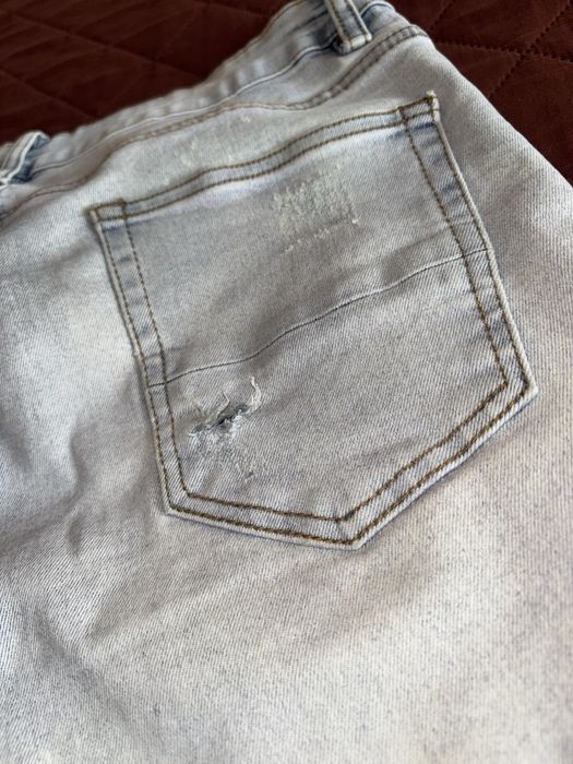 Blugi Slim Fit thevaluee Diamond Jeans Albastri (nu zara,bershka,h&m)