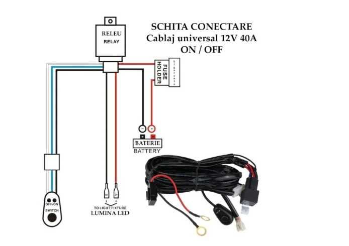 Комплект Кабели Окабеляване За Лед Led Барове Халогени Фарове 3.5 м