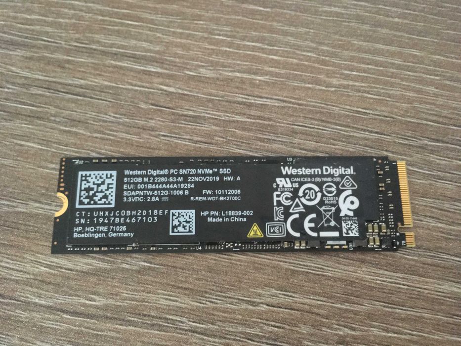 ssd 512 gb m.2 nvme Western Digital SN720, m2 pcie