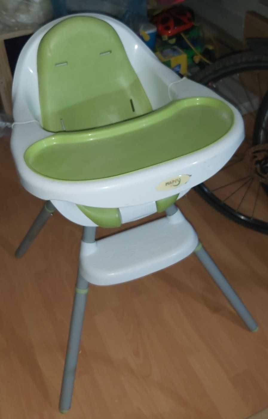 vand scaun pentru masa bucatarie copii - culoare verde alb gri