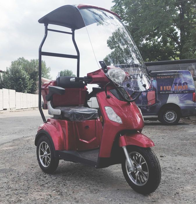 Луксозна едноместна електрическа триколка модел VISTA T408 в бордо