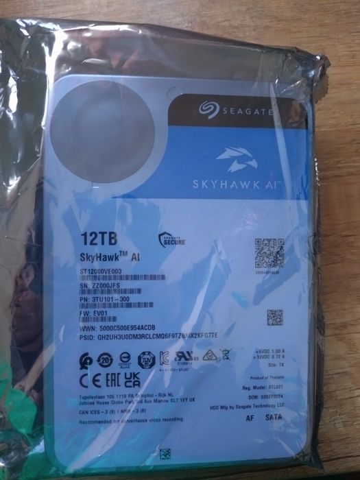 Хард Диск HDD Seagate SKYHAWK AI 12 TB,